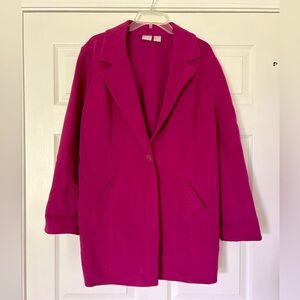 Chicos Size 3 Magenta Pink Coat